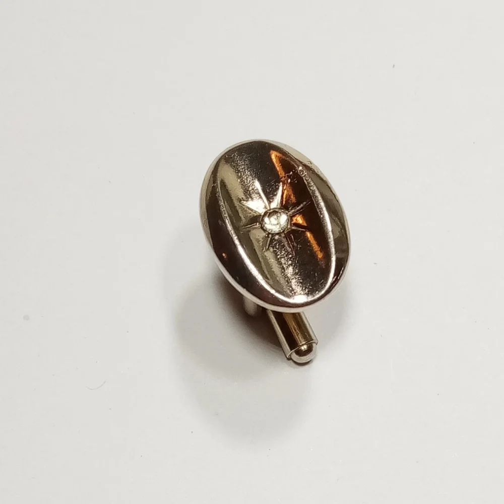 Unbranded Gold Tone Rhinestone Star Burst Cufflink (Just One)